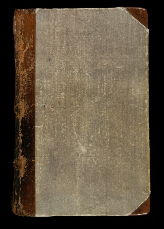 Zugeklappter Abrogans, der wie ein einfaches, Notizbuch aussieht.